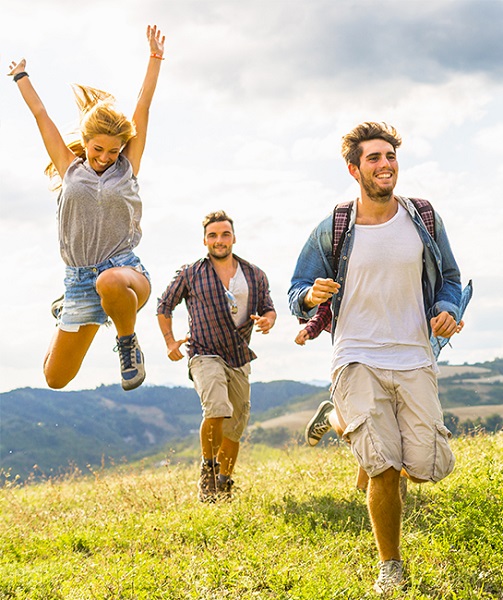 Personnes en pleine santé