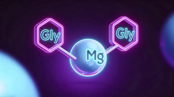 une molécule de bisglycinate de magnésium