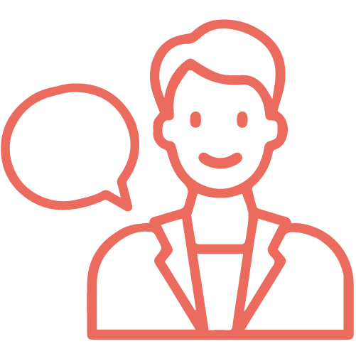 Un pharmacien qui répond aux questions. 